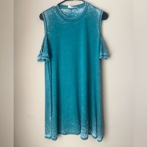 Peach Love California velvet green dress